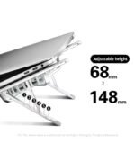 Adjustable Aluminium Laptop Stand with Cooling Fan - Image 3
