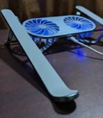 Adjustable Aluminium Laptop Stand with Cooling Fan - Image 2
