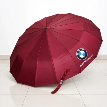 BMW 16 Ribs Umbrella Maroon Color