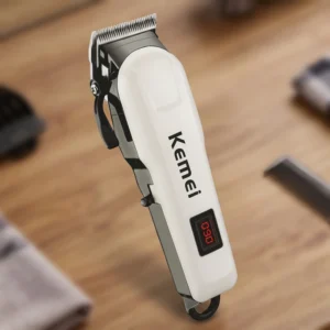 Kemei KM-809A Digital Electric Rechargeable Professional Hair Clipper Trimmer